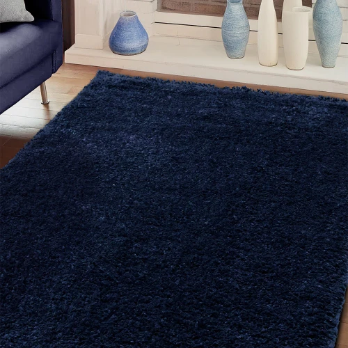 Jazz Shaggy Rug Navy