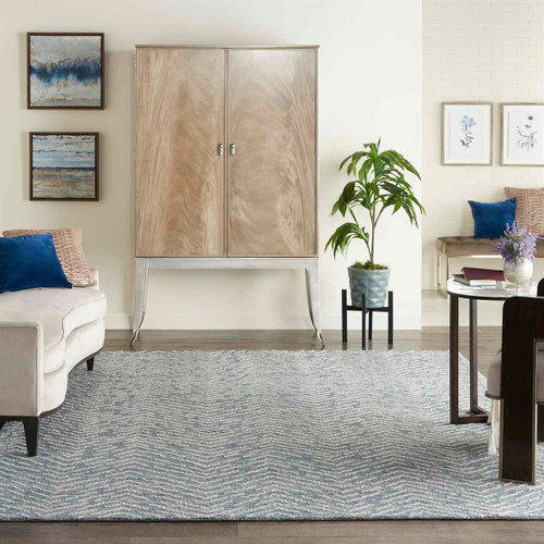 Colorado CLR02 Indigo Ivory Wool Rug Runner