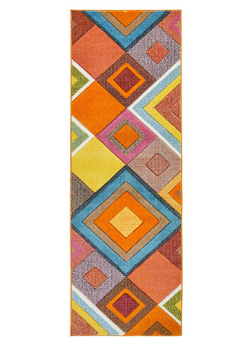 Viva Multicolour Hardwearing Rug VIV04 Runner