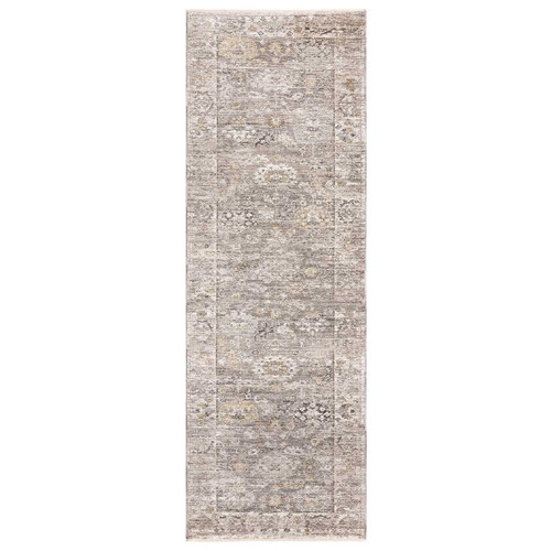 Jasper JA03 Beige Silky Traditional Fringe Rug Runner