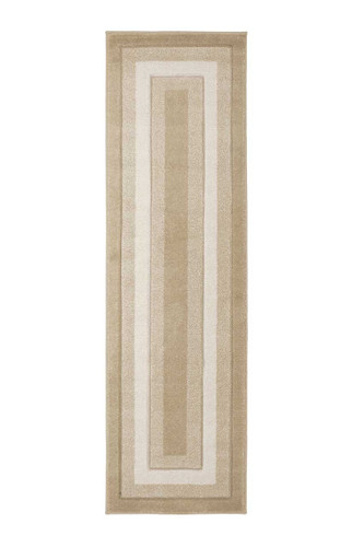 Sara Carved Border Rug Latte Runner