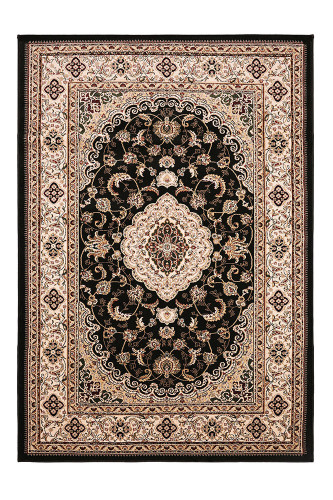 Victoria Traditional Black Rug Runner