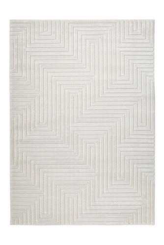 Malmo Maze White Contemporary Indoor Outdoor Rug