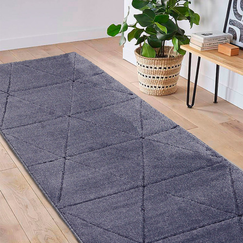 Newport Capleton Blue Plain Rug Runner