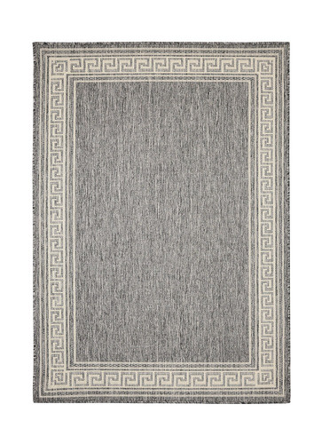 Flatweave Gel Greek Key Steel Grey Rug