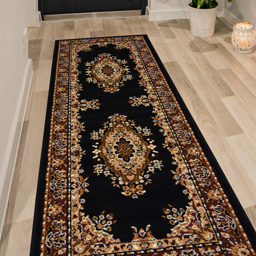 Maestro Traditional Navy Rug Runner
