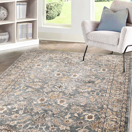 Raja Traditional Grey Rug