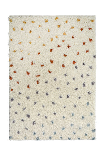 Snug Super Soft Shaggy Rug Spotty Cream