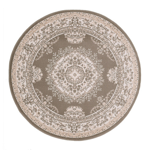 Maestro Traditional Taupe Rug Circle
