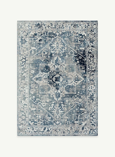 Tabriz Atlantide Blue 9646 Indoor Outdoor Washable Eco Rug