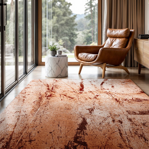 Mad Men Sol Tandoori Brown 9774 Indoor Outdoor Washable Eco Rug