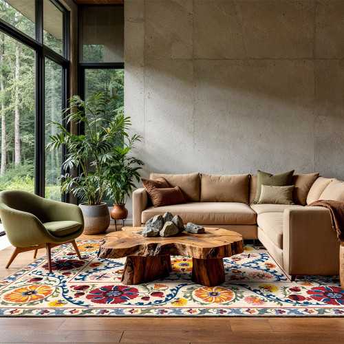 Suzani Origine Multi 9728 Indoor Outdoor Washable Eco Rug