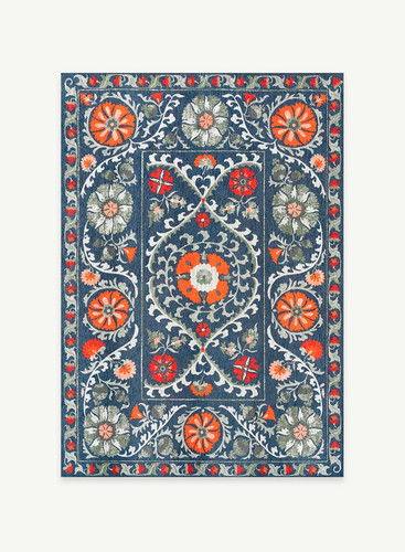 Suzani Nordic Blue 9730 Indoor Outdoor Washable Eco Rug