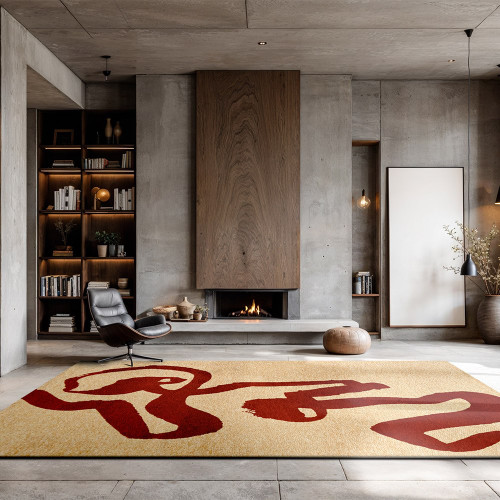 Craft Ribbon Imperial Red 9847 Indoor Outdoor Washable Eco Rug