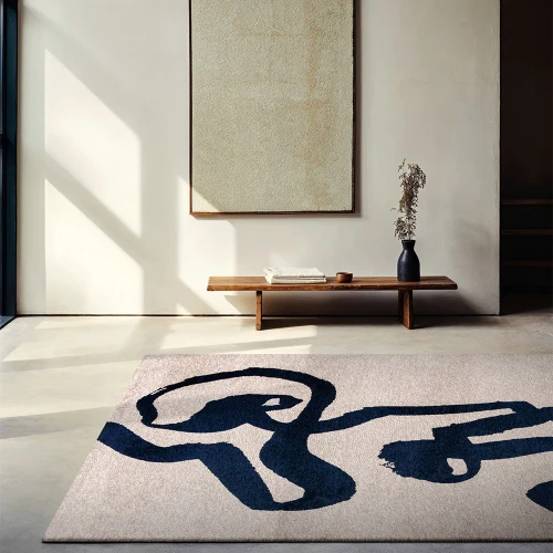 Craft Ribbon Sea Ink 9849 Indoor Outdoor Washable Eco Rug