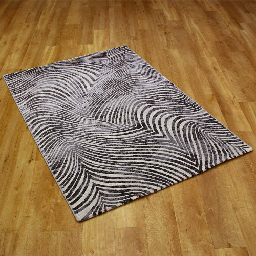 On Sale Galleria Zebra Rug Black White Grey Rug 160x230cm