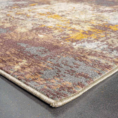 On Sale Paprika Abstract Rug 7161 Cream Grey Terracotta 120x170cm