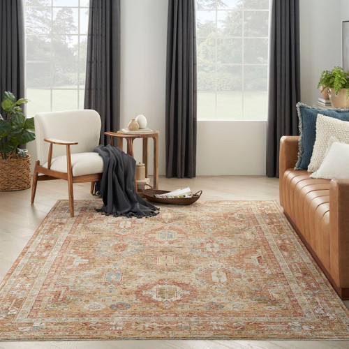 On Sale Sahar Distressed Vintage Rust Rug SHR01 160x234cm