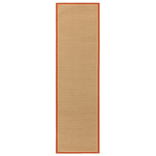 rust linen jute rug runner portrait
