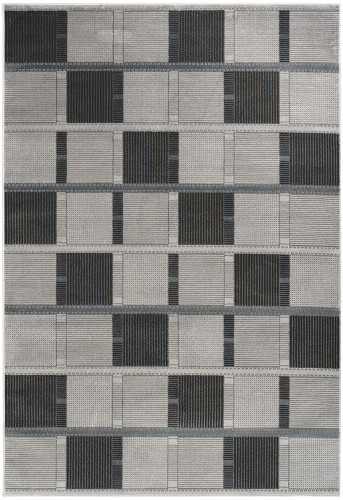 grey black geometric rug portrait
