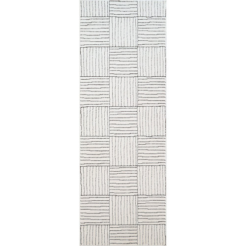 ivory black scandi rug runner portrait