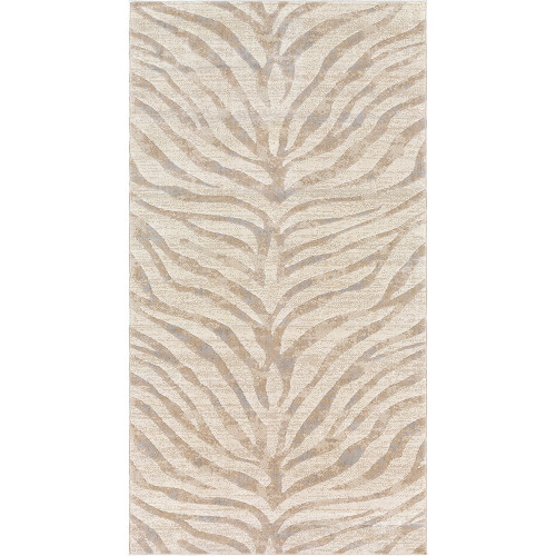 grey zebra pattern rug portrait