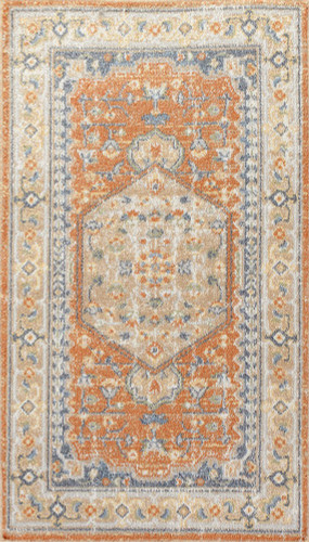 orange traditional rug portrait