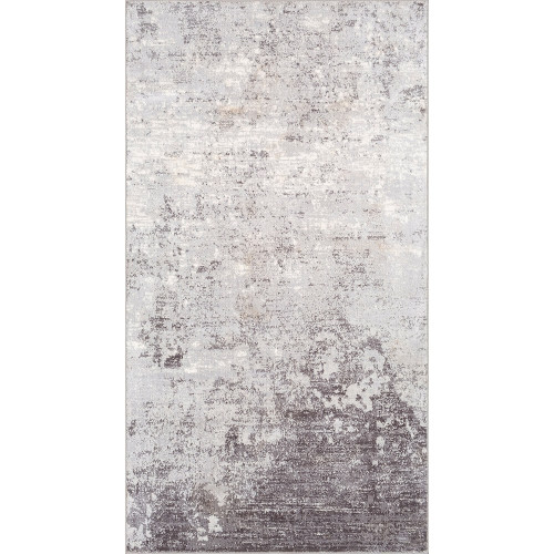 silver abstract rug portrait
