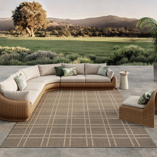 charcoal geometric indoor outdoor rug outside