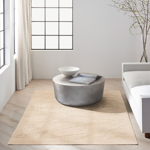 natural calvin klein rug in a room with matching decor