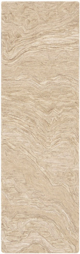 Graceful GRU01 Taupe Abstract Wool Rug