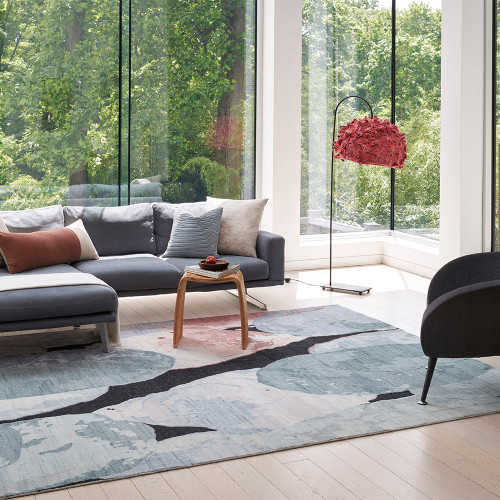 Silk Shadows Rug SHA25 Blue Pink