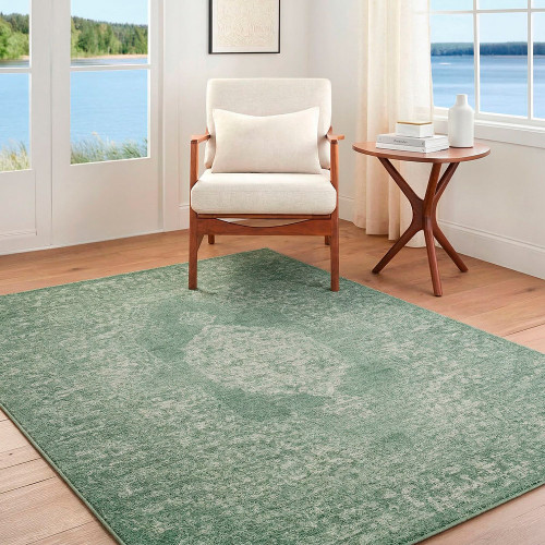Cyrus Vintage Traditional Green Rug