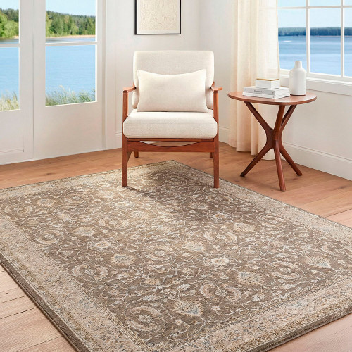 Arda Vintage Traditional Ivory Rug