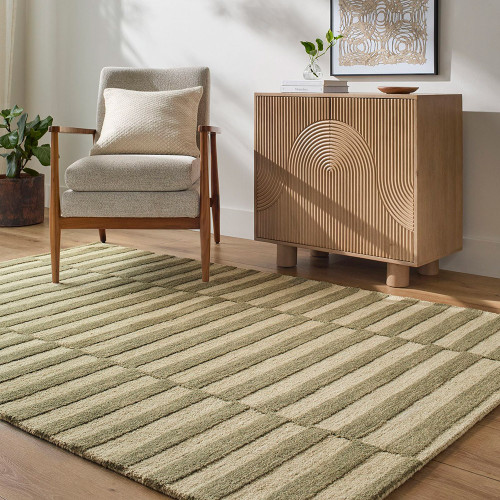 Idaho Modern Wool Green Rug