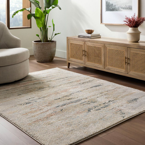 Avellino Abstract Linear Marble Beige Rug