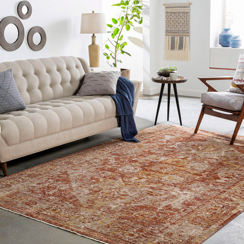 Mirabel Vintage Traditional Brown Rug