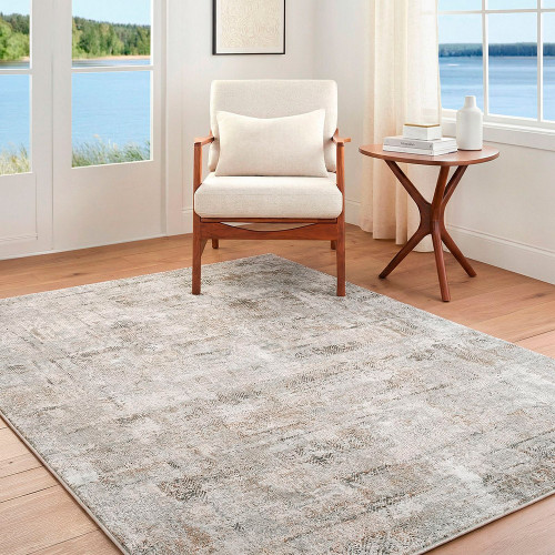 Brunswick Abstract Modern Grey Rug