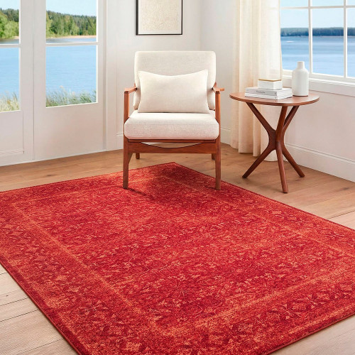 Cyrus Vintage Traditional Red Rug