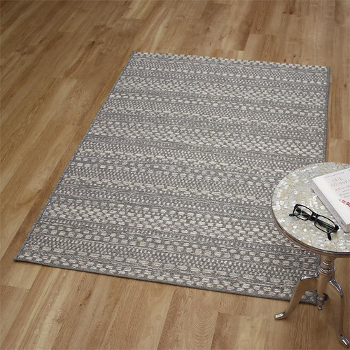 Flatweave Brighton Outdoor Rug Grey Cream