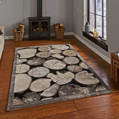 Woodland 4626 Cream Grey Funky Rug