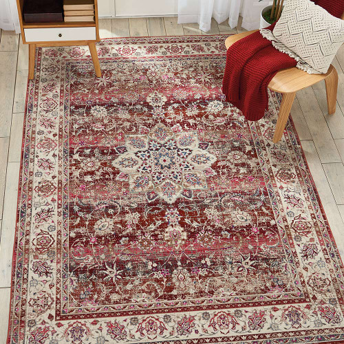 Red Vintage Kashan Rug VKA01