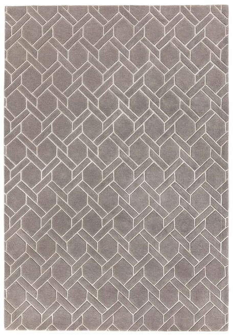 Nexus Rug Fine Lines Grey Silver
