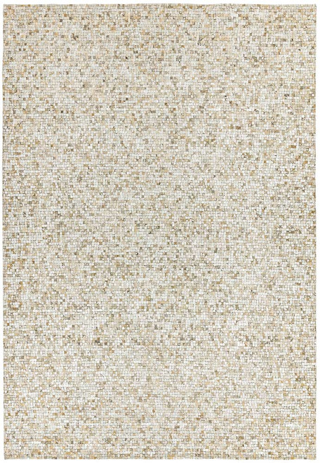 Elona Mosaic Cowhide Rug Silver