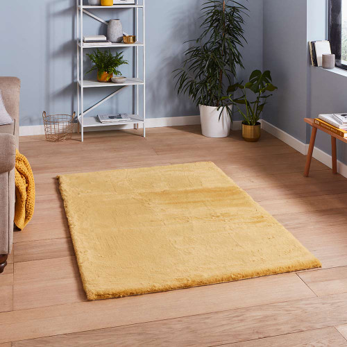 Teddy Soft Shaggy Yellow Rug