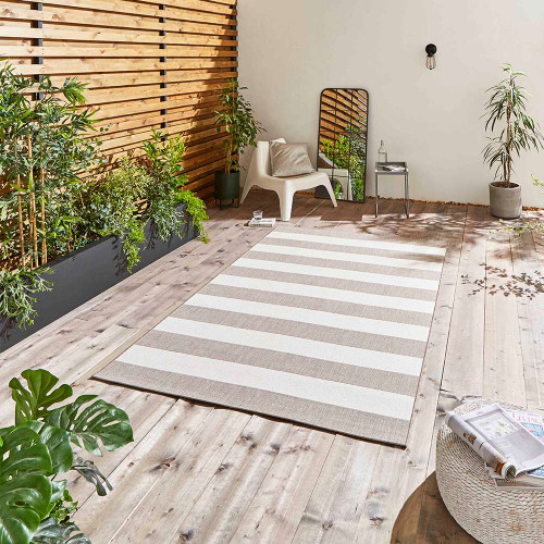 Santa Monica 48644 Beige Cream Indoor Outdoor Rug