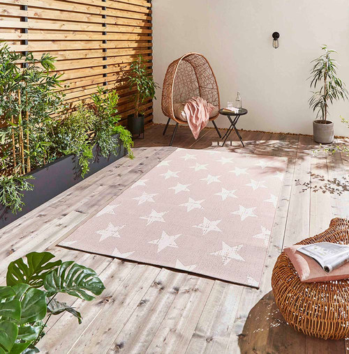 Santa Monica 48648 Rose Cream Indoor Outdoor Rug
