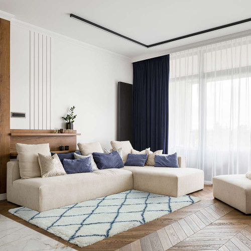 Alto AL03 Cream Blue Moroccan Rug