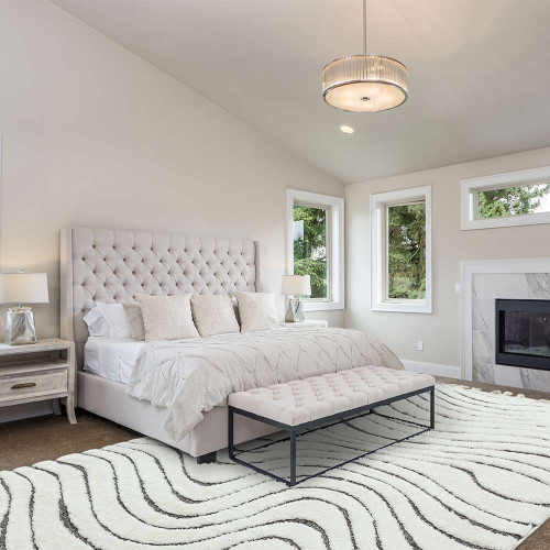 Ariana AR10 Ripple Soft Fringed Rug