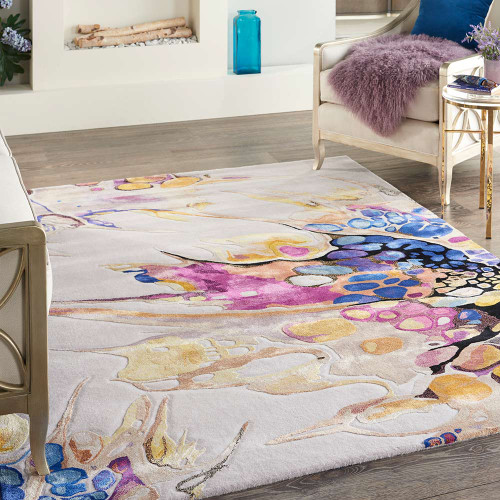 Prismatic PRS20 Grey Lilac Multi Contemporary Rug